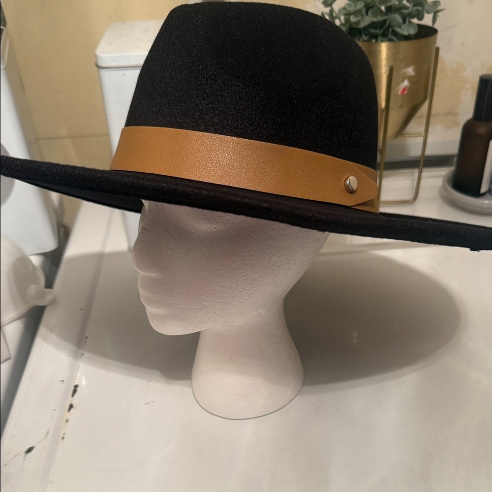 Elegant Black and Tan Fedora Hat